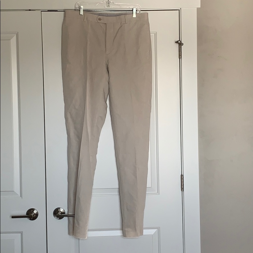 Joseph Abboud Beige/Tan Men's Dress Pants